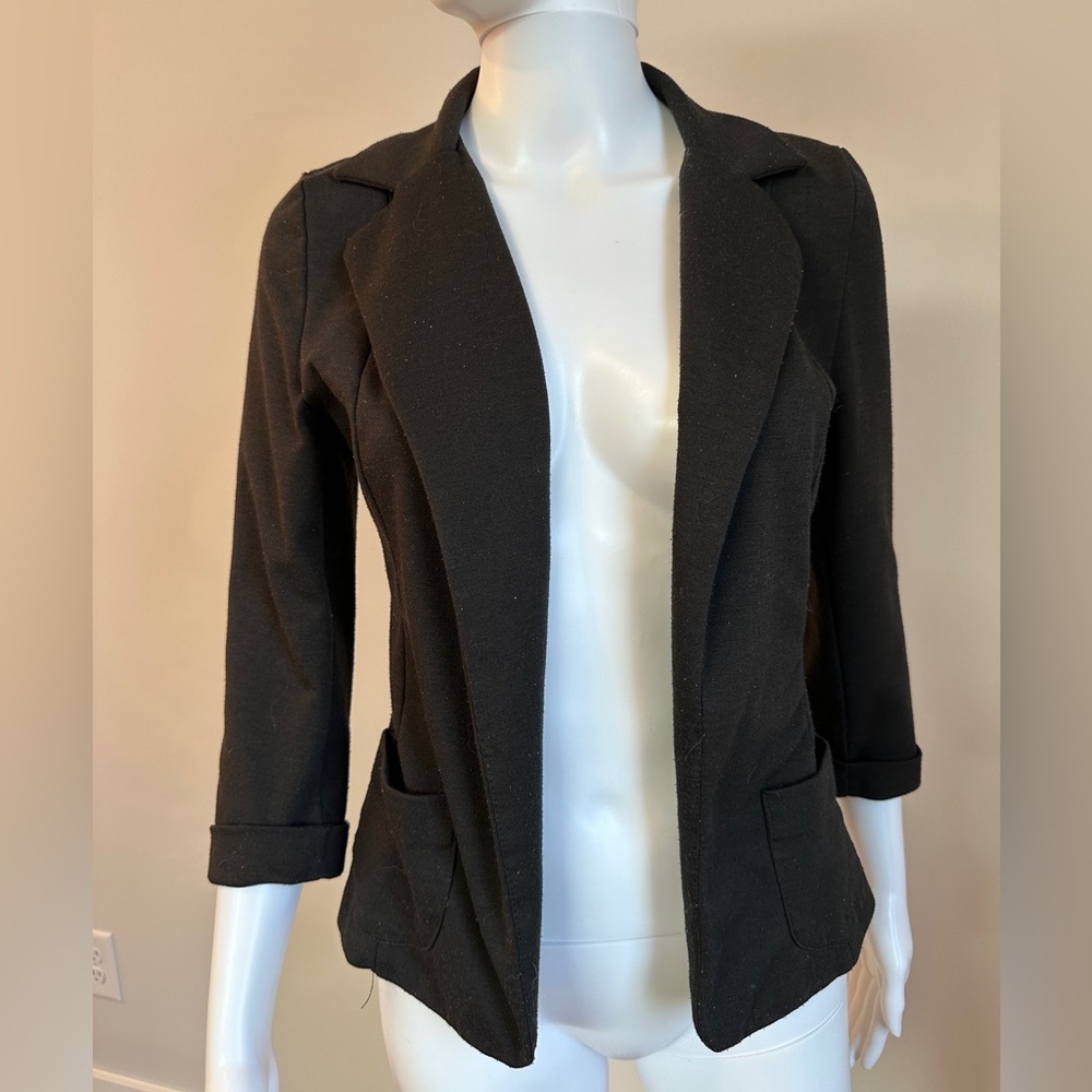 Open-Front Knit Blazer